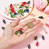 50Pcs Electroplate Faceted Glass Pendants FIND-SP0004-74-4