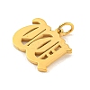 Ion Plating(IP) 304 Stainless Steel Charms STAS-I010-01G-W-2