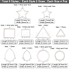 40Pcs 10 Styles 304 Stainless Steel Chandelier Components Links STAS-SC0002-86-2
