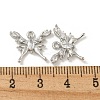 Brass Micro Pave Clear Cubic Zirconia Pendants KK-Z057-02P-3