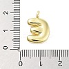Rack Plating Brass Balloon Letter Pendants KK-C050-01G-E-3
