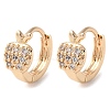 Rack Plating Brass Micro Pave Clear Cubic Zirconia Hoop Earrings for Women EJEW-P238-04KCG-1