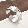 304 Stainless Steel Open Cuff Rings for Women RJEW-A079-05C-P-2