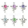 12Pcs 6 Colors Evil Eye Resin Pendants RESI-CJ0004-02-1