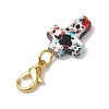 Synthetic Turquoise Cross Pendant Decorations HJEW-JM02570-5