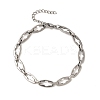 304 Stainless Steel Hollow Cross-Linked Chain Bracelets for Women BJEW-JB12294-01-2