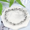 304 Stainless Steel Infinity Link Chain Bracelets for Women Men BJEW-F488-53D-P-1