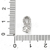 925 Sterling Silver Pave Clear Cubic Zirconia Flower Pendant Bails STER-P068-01P-3