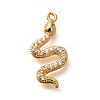 Brass Micro Pave Cubic Zirconia Pendants KK-K294-17G-02-1