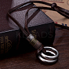 Men Adjustable Cowhide Pendant Necklaces NJEW-BB31311-7