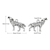 Tibetan Style Alloy Howling Wolf Pendants LS-LF1753Y-NF-3