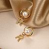 Imitation Pearl Stud Earrings FN6270-3