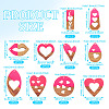 20Pcs 10 Styles Resin and Walnut Pendants WOOD-TA0002-73B-4