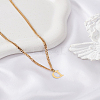 1Pc 304 Stainless Steel Letter Pendant Necklaces NJEW-LP0001-33D-G-3