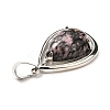 Natural Rhodonite Pendants G-B033-04P-16-4