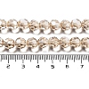 Electroplate Transparent Glass Beads Strands EGLA-A035-T8mm-A22-4