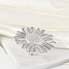 Anti-Tarnish 304 Stainless Steel Flower Open Cuff Rings RJEW-M047-11P-1