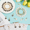 56Pcs 2 Colors Alloy Enamel Pendant Locking Stitch Markers HJEW-SC00141-3