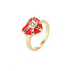Adjustable Brass Micro Pave Colorful Cubic Zirconia Finger Rings RJEW-S044-163-NF-4