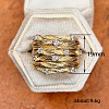 Brass Micro Pave Clear Cubic Zirconia Finger Rings WG34DCF-01-5
