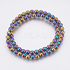 Electroplate Non-Magnetic Synthetic Hematite Beads G-F585-C02-6mm-2