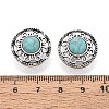 Zinc Metal Alloy & Natural Turquoise Buttons BUTT-WH0057-001C-AS-3