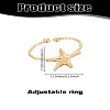 1Pc 304 Stainless Steel Open Cuff Rings for Women RJEW-LP0008-24-2