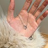 Round Ring 925 Sterling Silver Pave Cubic Zirconia Pendant Necklaces for Women NJEW-F338-01P-5