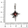 Star 316 Surgical Stainless Steel Cubic Zirconia Pendant Decoration STAS-Z165-16AS-B02-3