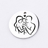 Mother's Day 304 Stainless Steel Pendants FIND-CJC0003-02C-1