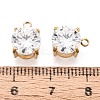 PVD Vacuum Plating Real 18K Gold Plated 304 Stainless Steel Cubic Zirconia Pendants STAS-L278-010G-01-3