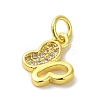 Real 18K Gold Plated Brass Pave Cubic Zirconia Pendants KK-M283-10A-01-2