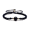 Adjustable Round Natural Gemstone Beads Bracelets for Women or Men BJEW-JB06840-3