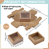 Kraft Paper Cardboard Gift Drawer Boxes LS-CON-WH0085-129B-2