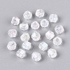 Transparent Spray Painted Glass Beads LS-EGLA-N018-4mm-12-1