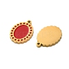 Ion Plating(IP) 304 Stainless Steel Red Enamel Charms STAS-M102-65G-2