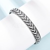 Retro 316 Surgical Stainless Steel Cuff Bangles BJEW-C142-14C-AS-1