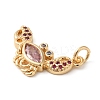 Rack Plating Brass Micro Pave Cubic Zirconia Pendants KK-P241-08G-2
