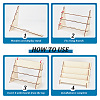 3-Tier Assembled Wood Organizer Display Risers ODIS-WH0002-84-4