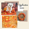 300Pcs Cloth Artificial Maple Leaf AJEW-SP0003-07-6