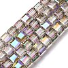 Electroplate Glass Beads Strands EGLA-H108-01A-AB09-1