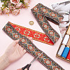 National Style Polyester Jacquard Flower Ribbon for Garment Accessories OCOR-WH0097-39A-3