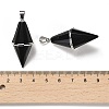Natural Obsidian Pointed Pendants G-F763-04P-08-3