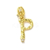 Rack Plating Brass Micro Pave Cubic Zirconia European Dangle Charms KK-L210-015G-P-1