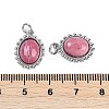 Natural Rhodonite Oval Pendants KK-U043-46P-F-3