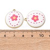 Plating Eco-Friendly Printed Alloy Pendants AL-CBAE25B-01B-G-2