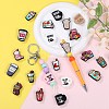 20Pcs 20 Styles Food Grade Eco-Friendly Silicone Focal Beads SIL-SZ0002-42-7