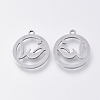 Tarnish Resistant 201 Stainless Steel Pendants STAS-S110-030P-1