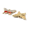 UV Plating Alloy Enamel Pendants FIND-A054-01G-2