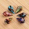 Assembled Dyed Synthetic Imperial Jasper and Bronzite Point Pendulum Pendants G-E327-09-1